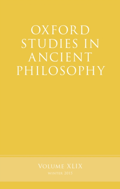 Oxford Studies in Ancient Philosophy, Volume 49, PDF eBook