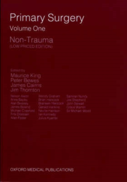 Primary Surgery: Volume 1: Non-Trauma, Paperback / softback Book