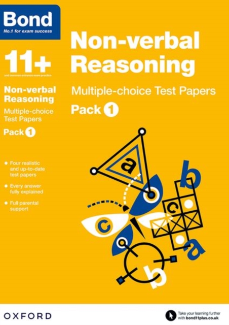 Bond 11+: Non-verbal Reasoning: Multiple-choice Test Papers: Ready for the 2024 exam : Pack 1, Paperback / softback Book