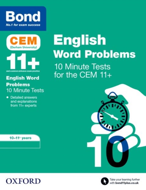 Bond 11+: CEM English Word Problems 10 Minute Tests: Ready for the 2024 exam : 10-11 Years, Paperback / softback Book