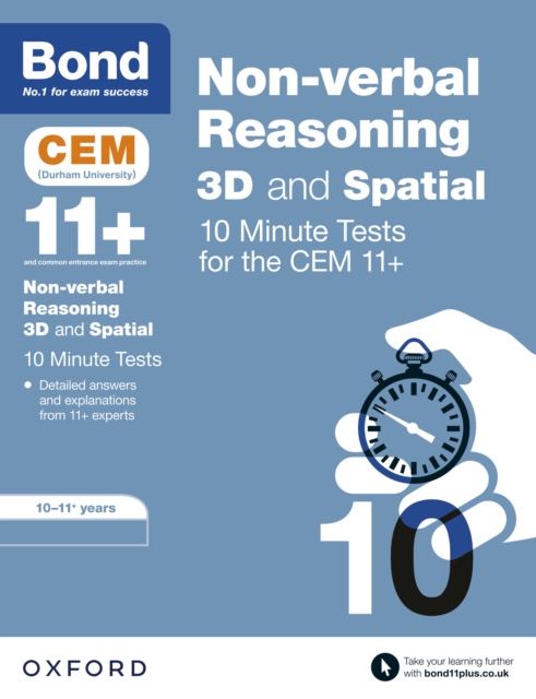 Bond 11+: CEM 3D Non-Verbal Reasoning 10 Minute Tests: Ready for the 2024 exam : 10-11 Years, PDF eBook
