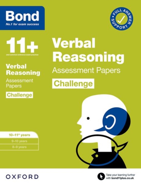 Bond 11+: Bond 11+ Verbal Reasoning Challenge Assessment Papers 10-11 years: Ready for the 2024 exam, Paperback / softback Book