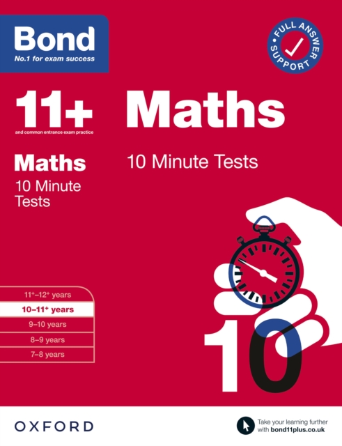 Bond 11+: Bond 11+ 10 Minute Tests Maths 10-11 years: Ready for the 2024 exam, PDF eBook