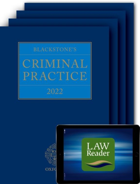 Blackstone's Criminal Practice 2022: Book, All Supplements, and Digital Pack, Mixed media product Book