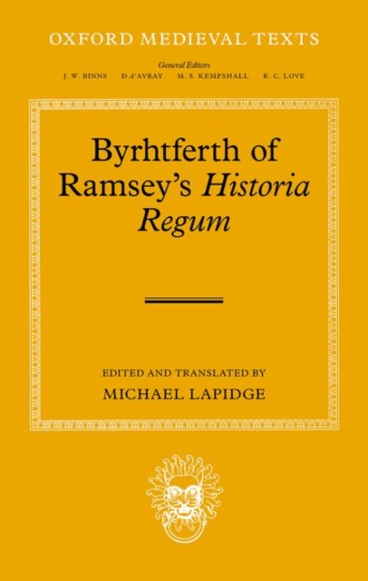 Byrhtferth of Ramsey's Historia Regum, Hardback Book