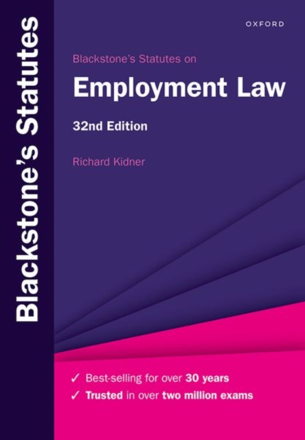 Blackstone's Statutes on Employment Law, Paperback / softback Book