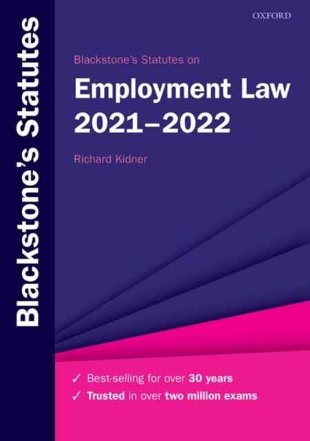 Blackstone's Statutes on Employment Law 2021-2022, Paperback / softback Book