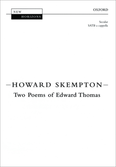 Two Poems of Edward Thomas, Sheet music Book