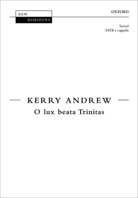 O lux beata Trinitas, Sheet music Book