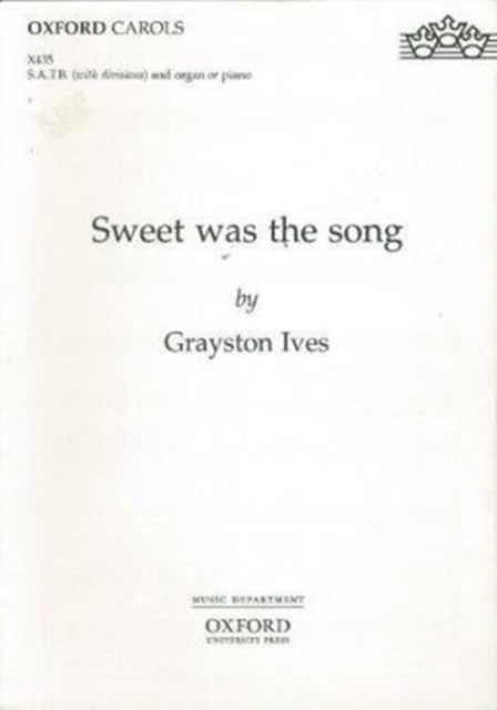Sweet was the song, Sheet music Book
