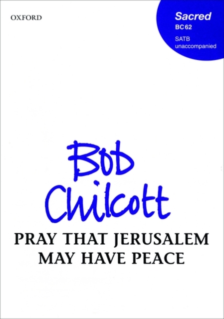 Pray that Jerusalem may have peace, Sheet music Book