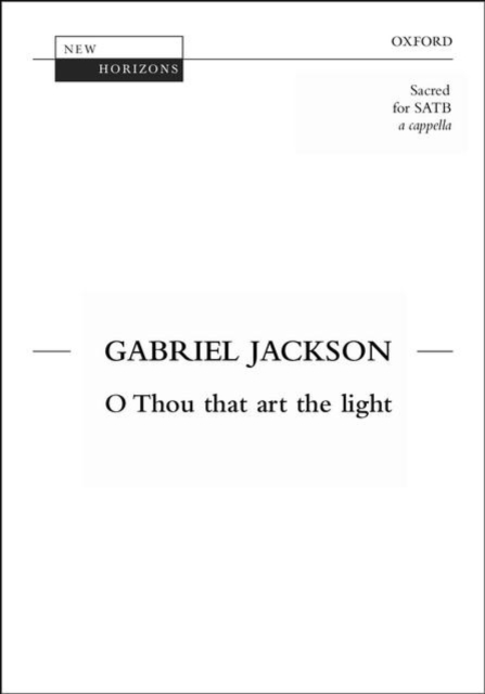 O thou that art the light, Sheet music Book