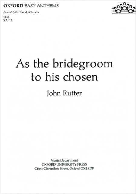 As the bridegroom to his chosen, Sheet music Book