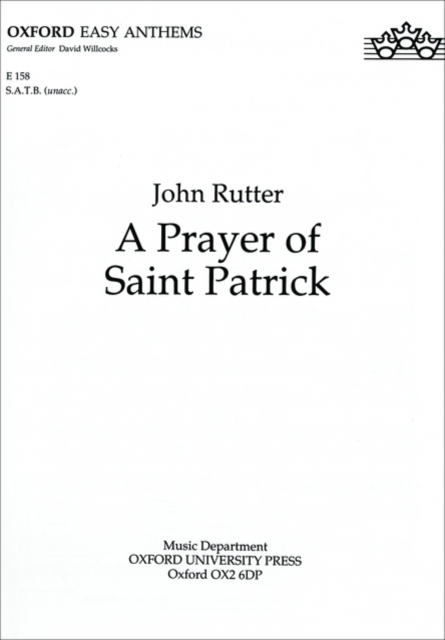 A Prayer of Saint Patrick, Sheet music Book