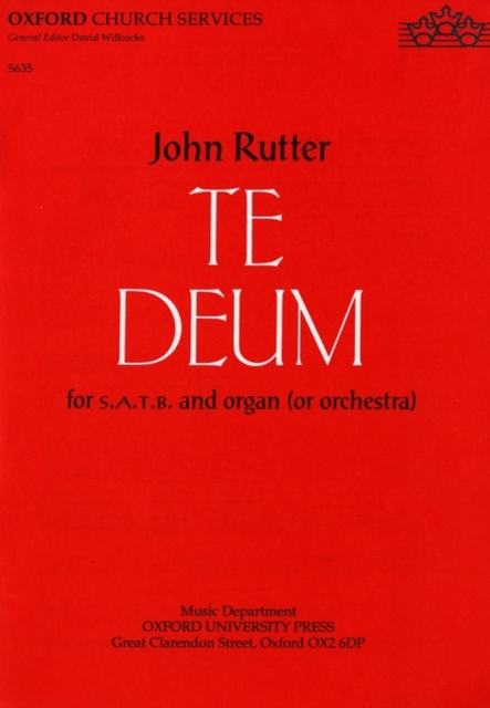 Te Deum, Sheet music Book