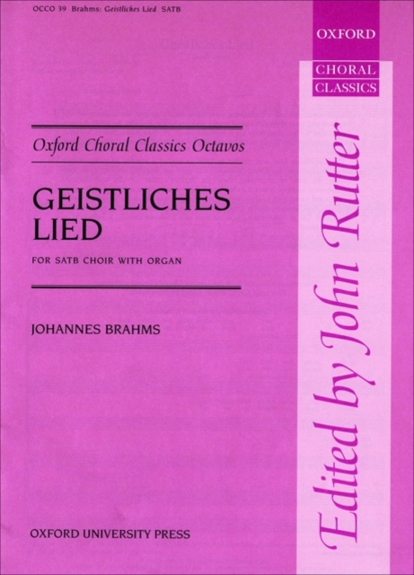 Geistliches Lied (Sacred Song), Op. 30, Sheet music Book