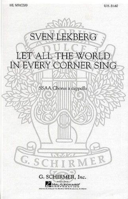 Let all the world in every corner sing, Sheet music Book