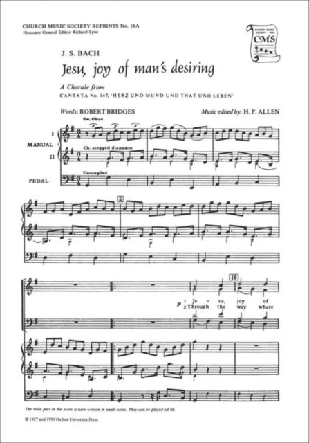 Jesu, joy of man's desiring, Sheet music Book