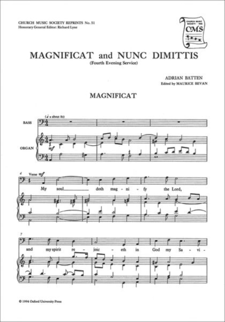 Magnificat and Nunc Dimittis from the Fourth Service, Sheet music Book