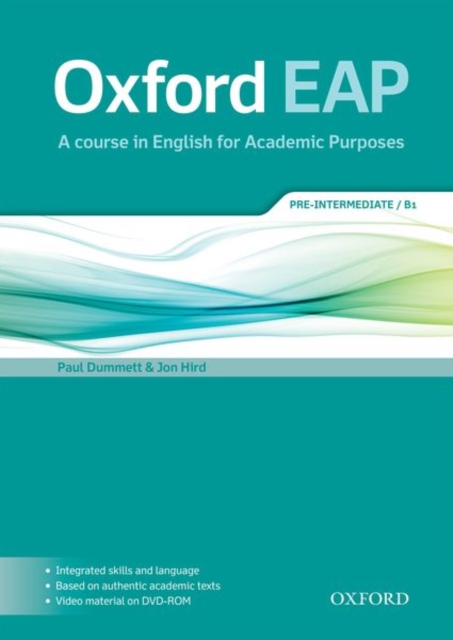 Oxford EAP: Pre-Intermediate/B1: Student's Book and DVD-ROM Pack, Multiple-component retail product Book