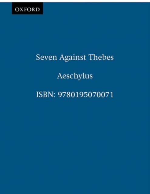 Seven Against Thebes, Paperback / softback Book