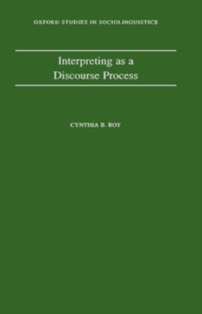 Interpreting as a Discourse Process, Hardback Book