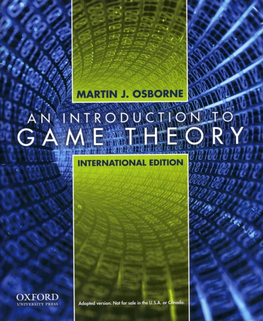 Introduction to Game Theory : International Edition, Paperback / softback Book
