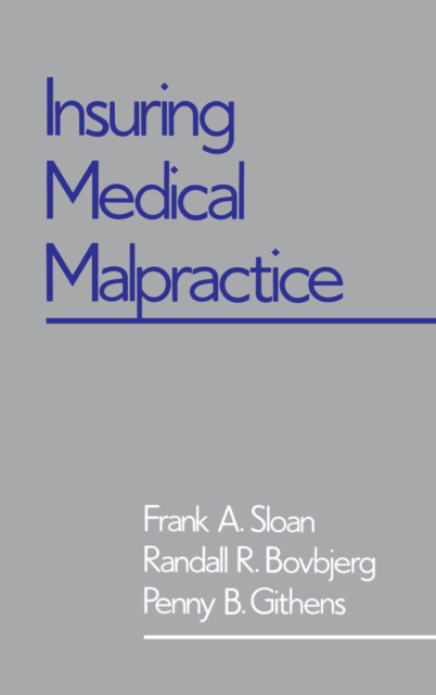 Insuring Medical Malpractice, PDF eBook