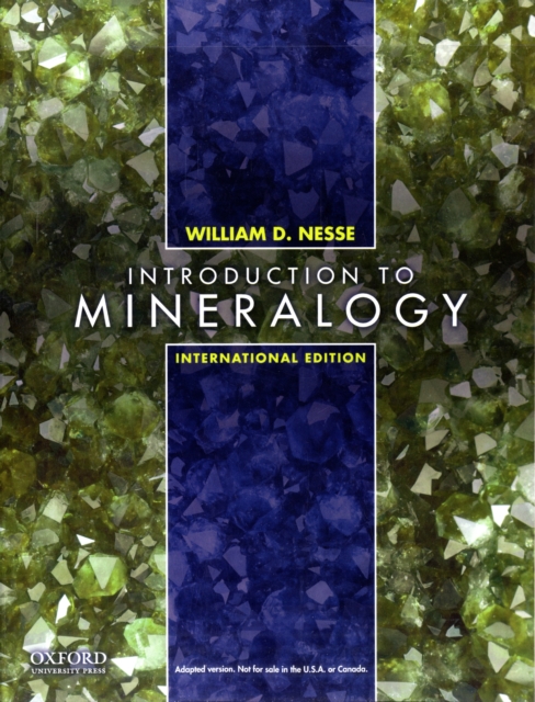 Introduction to Mineralogy : International Edition, Paperback Book