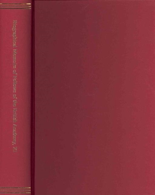 Biographical Memoirs of Fellows of the British Academy, XI, Hardback Book