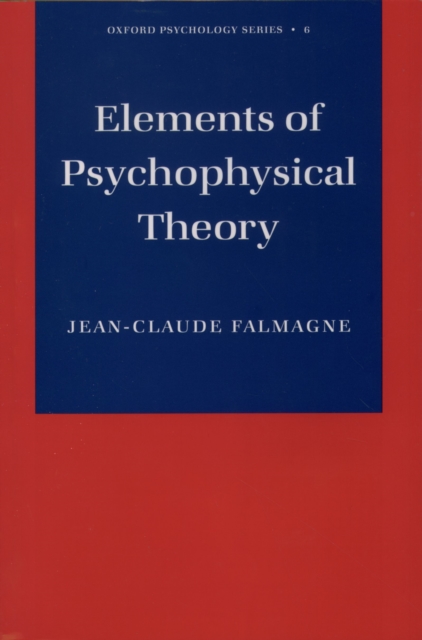 Elements of Psychophysical Theory, PDF eBook