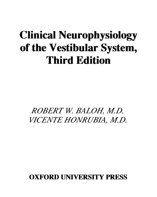 Clinical Neurophysiology of the Vestibular System, PDF eBook
