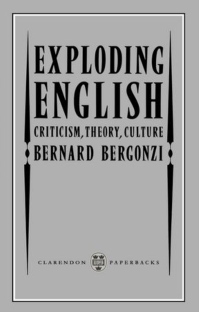 Exploding English : Criticism, Theory, Culture, Paperback / softback Book