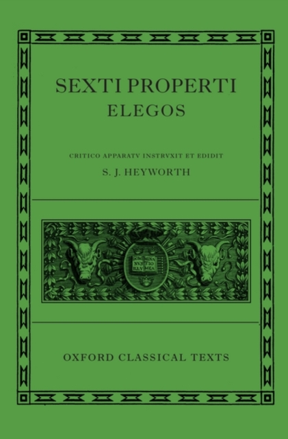 Sexti Properti Elegi, Hardback Book