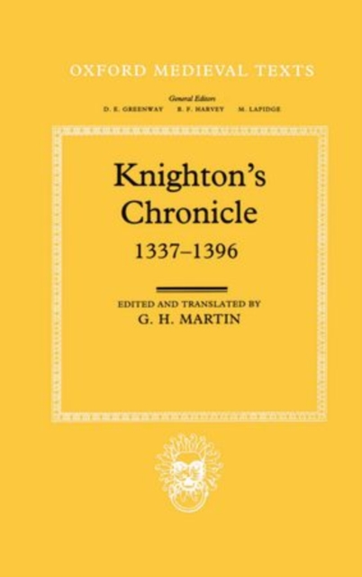Knighton's Chronicle 1337-1396, Hardback Book