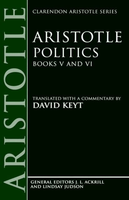 Aristotle: Politics, Books V and VI, Hardback Book