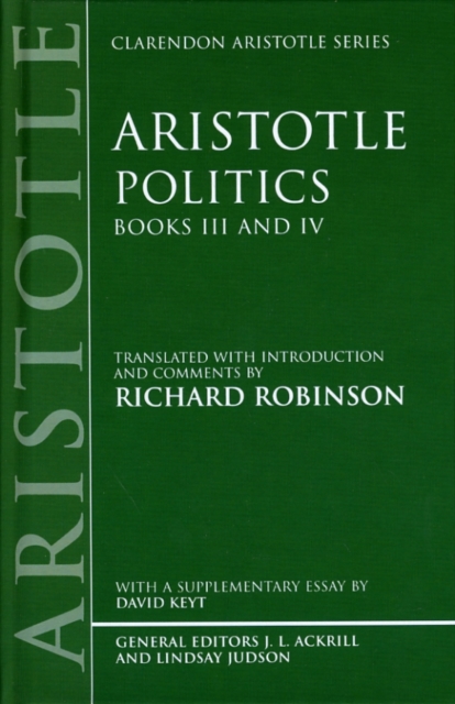 Politics: Books III and IV, Hardback Book