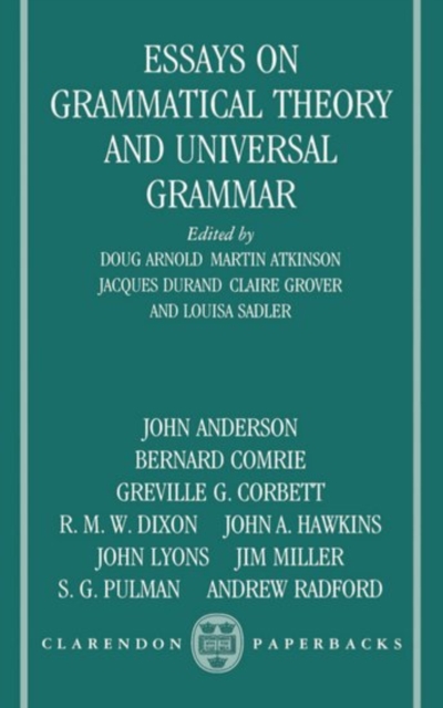 Essays on Grammatical Theory and Universal Grammar, Paperback / softback Book