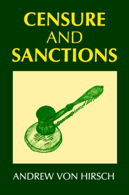 Censure and Sanctions, Paperback / softback Book