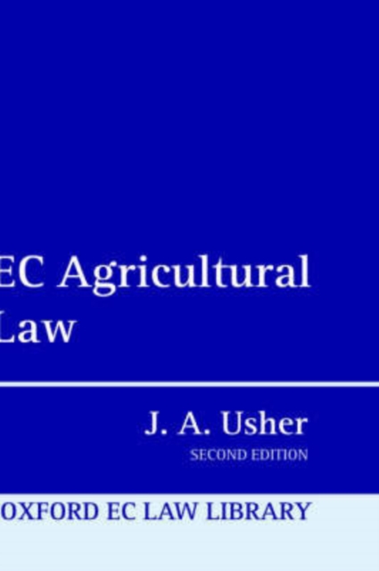 EC Agricultural Law, Hardback Book