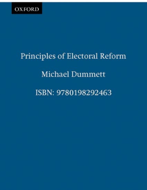 Principles of Electoral Reform, Paperback / softback Book