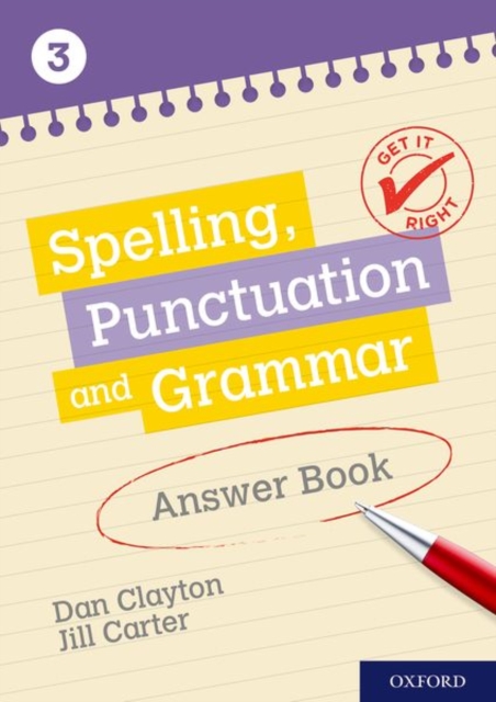 Get It Right: KS3; 11-14: Spelling, Punctuation and Grammar Answer Book 3, Paperback / softback Book