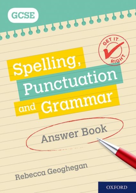 Get It Right: for GCSE: Spelling, Punctuation and Grammar Answer Book, Paperback / softback Book