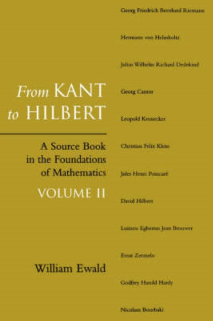 From Kant to Hilbert Volume 2, Paperback / softback Book