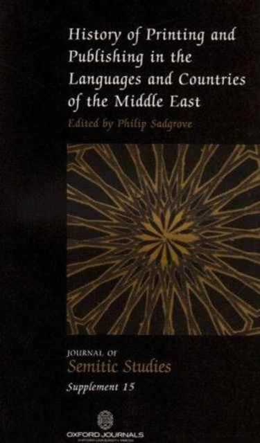 History of Printing and Publishing in the Languages and Countries of the Middle East, Paperback / softback Book
