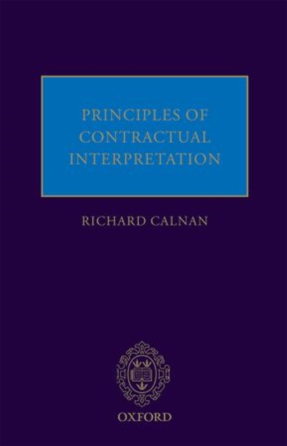Principles of Contractual Interpretation, Hardback Book