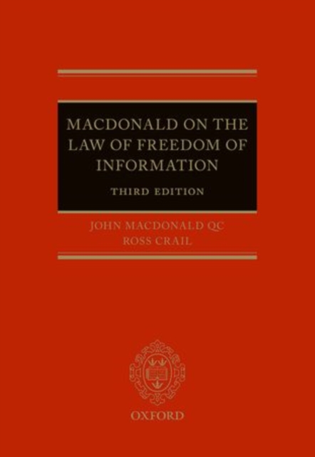 Macdonald on the Law of Freedom of Information, Hardback Book
