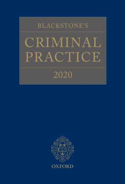 Blackstone's Criminal Practice 2020, Multiple copy pack Book