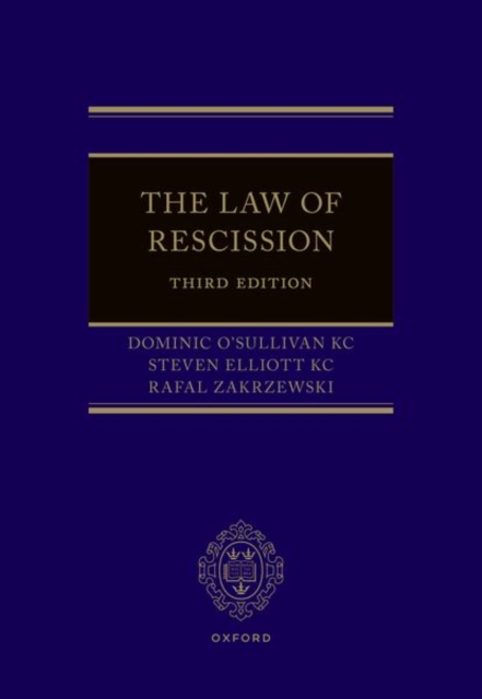 The Law of Rescission, Hardback Book