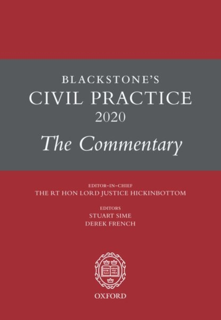 Blackstone's Civil Practice 2020: The Commentary, Paperback / softback Book